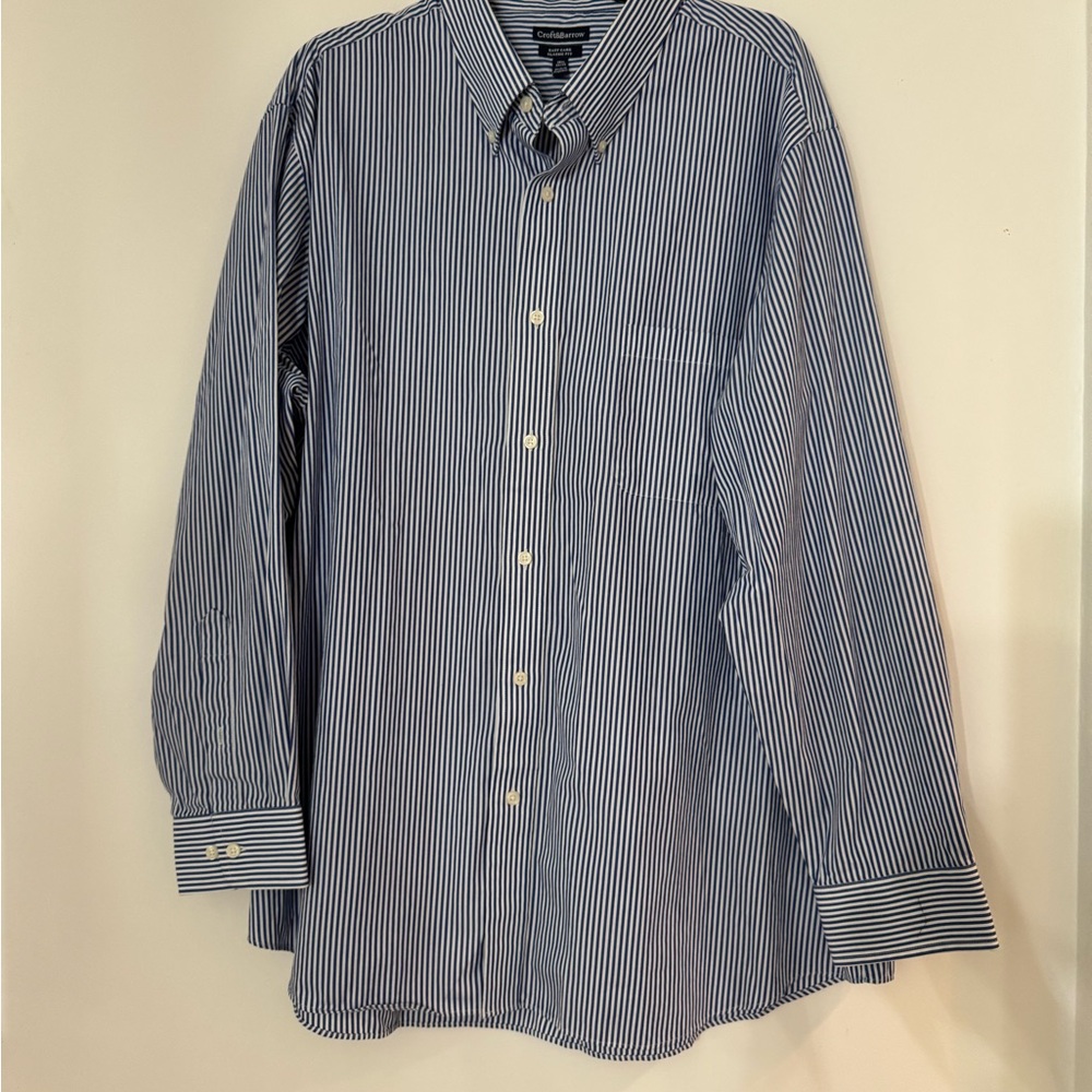 Croft & Barrow Blue Striped Men's 2XL Shirt